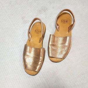 Sole Toucan Menorcan Sandals Rose Gold